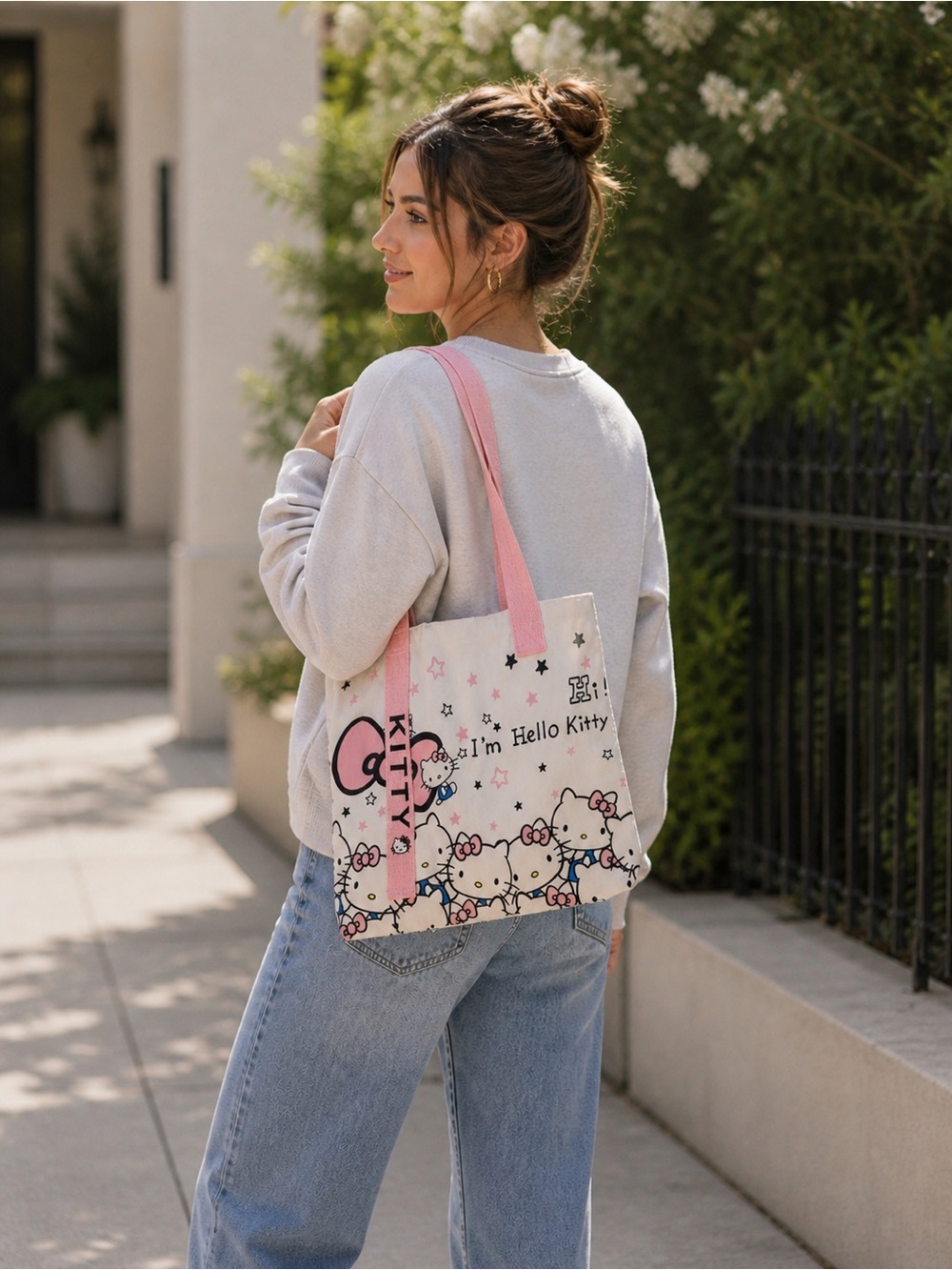 Hello Kitty Tote Bag with Pink Accents